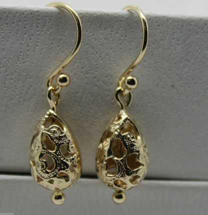 Kaedesigns 9ct 9k 375 Yellow Or White Or Rose Gold Teardrop Filigree Earrings