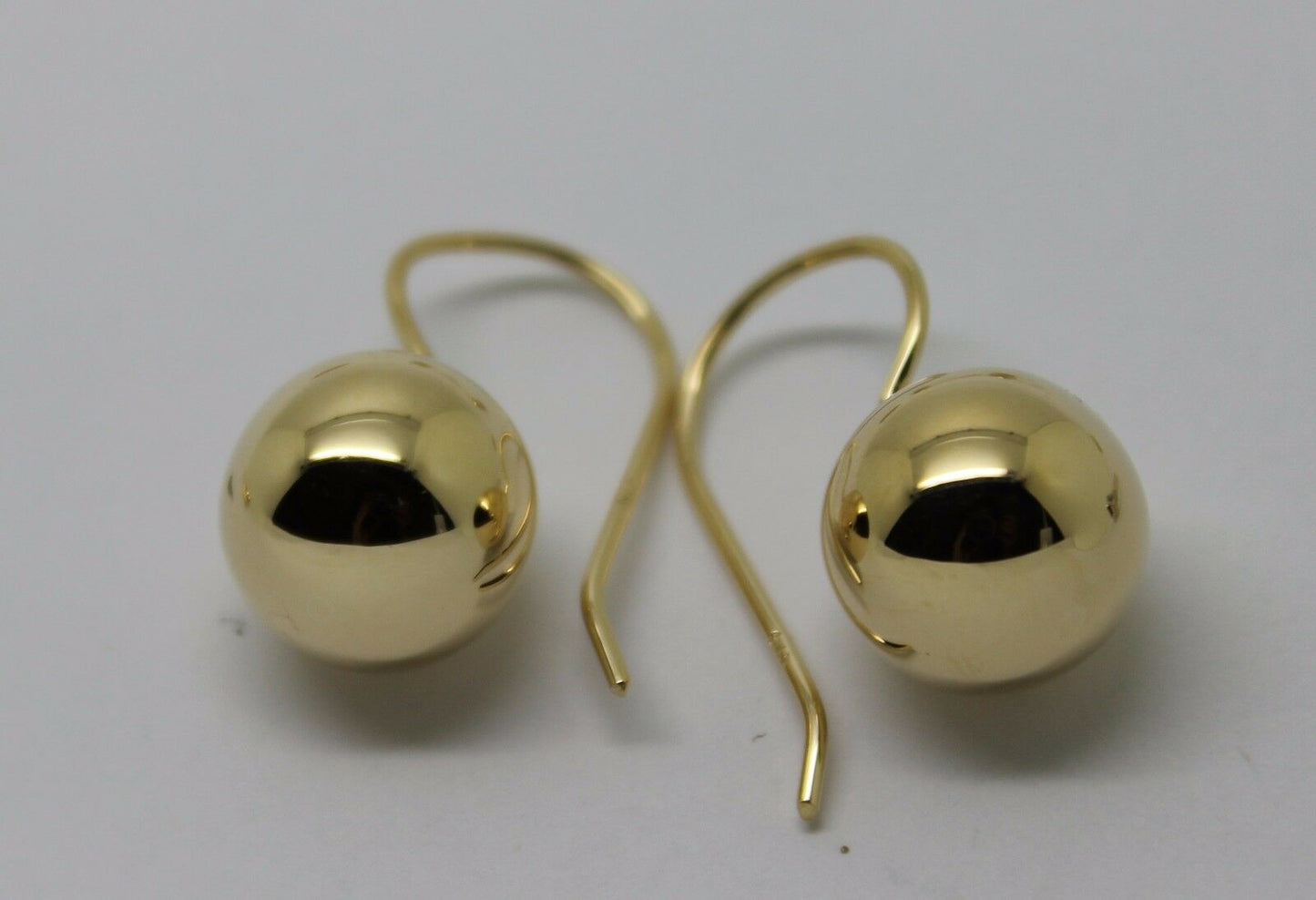 Kaedesigns Genuine 9ct 9k 375 Yellow, Rose or White Gold 12mm Euro Ball Drop Earrings