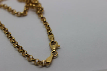 Genuine 9ct Yellow Gold Belcher Chain Necklace 55cm 11 grams
