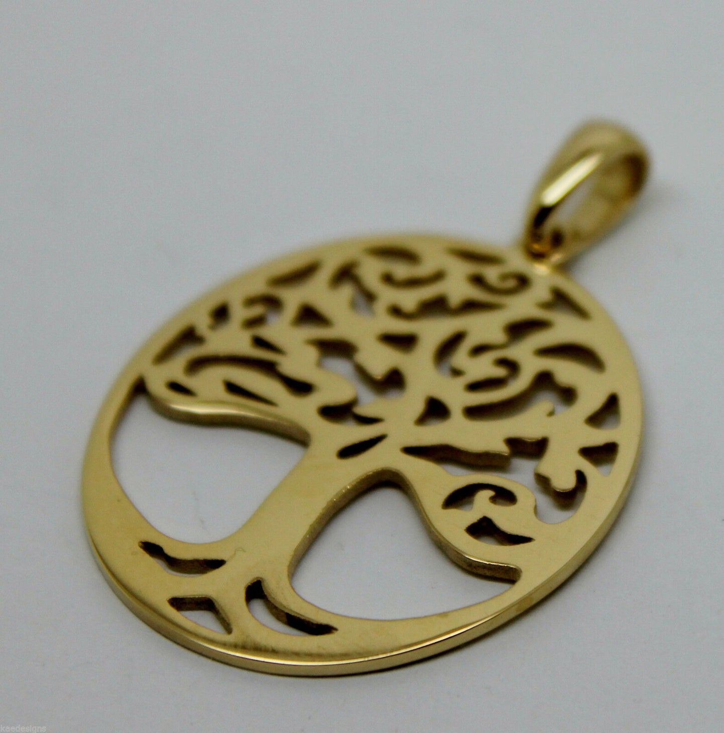 Genuine Heavy Solid 9ct Yellow Or Rose Or White Gold Tree Of Life Med/Large Pendant