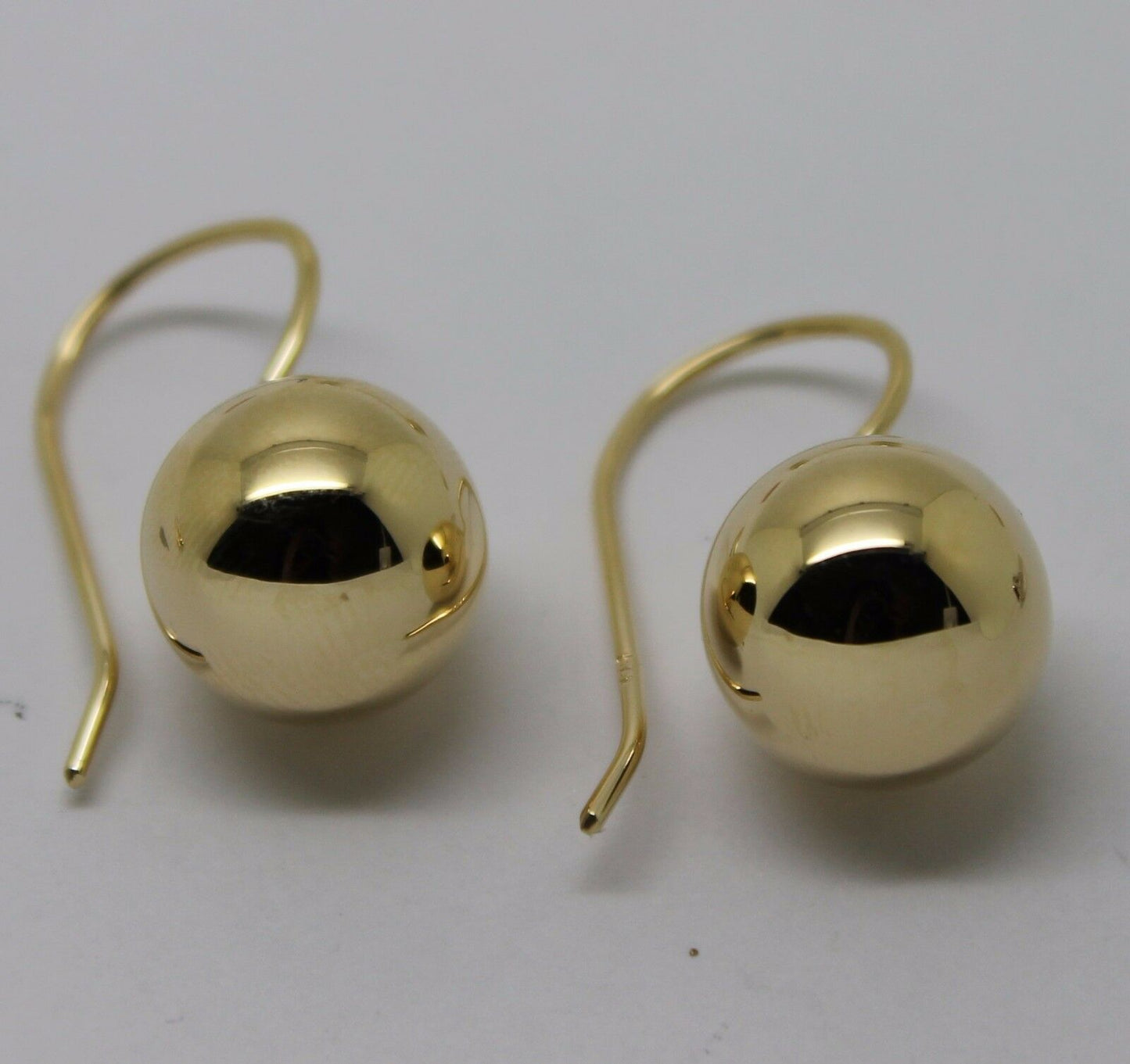 Kaedesigns Genuine 9ct 9k 375 Yellow, Rose or White Gold 12mm Euro Ball Drop Earrings