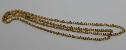 Genuine 9ct Yellow Gold Belcher / Cable Chain Necklace 45cm 2.57grams