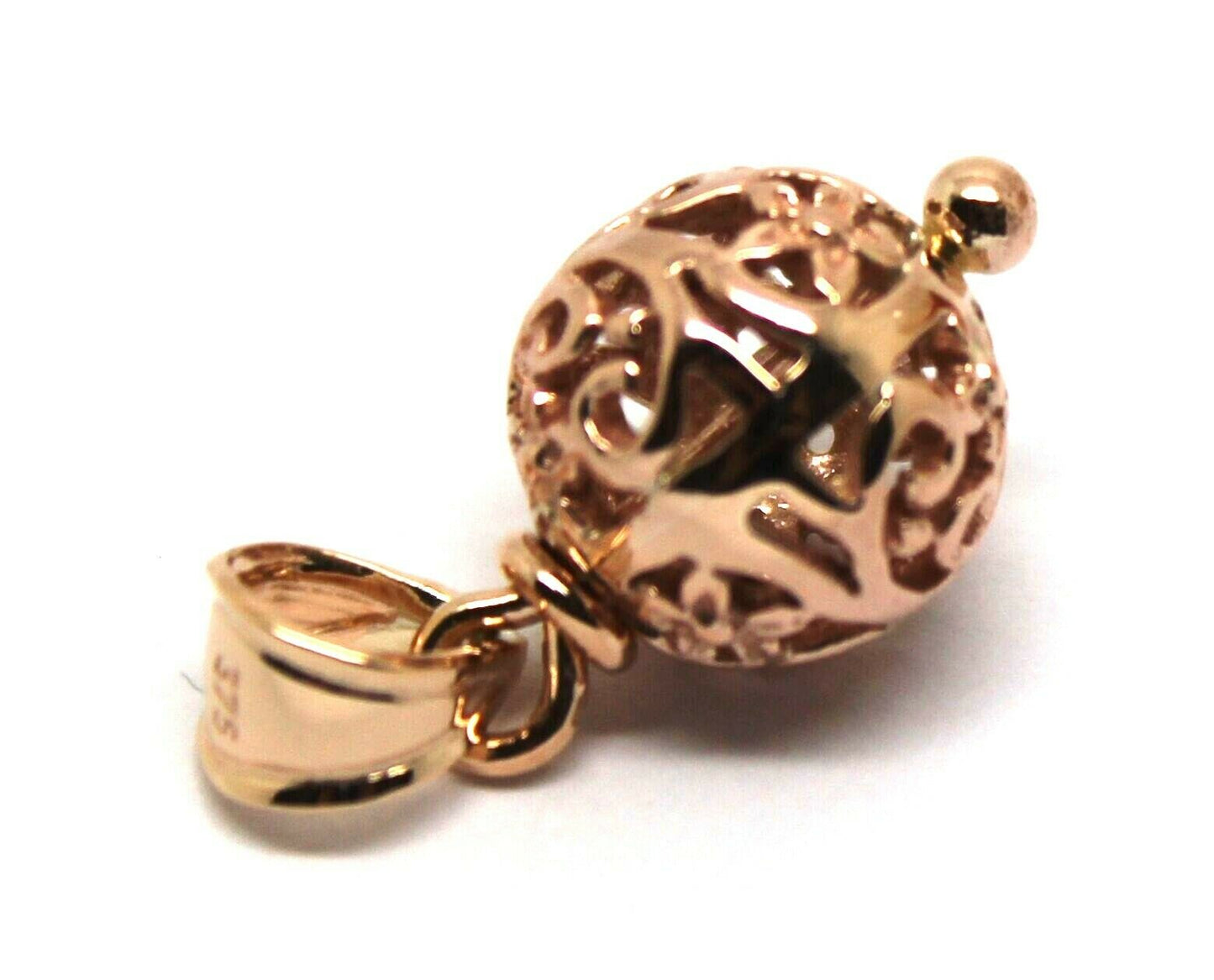 Kaedesigns Genuine 9ct Yellow, Rose or White Gold 10mm Filigree Ball Pendant