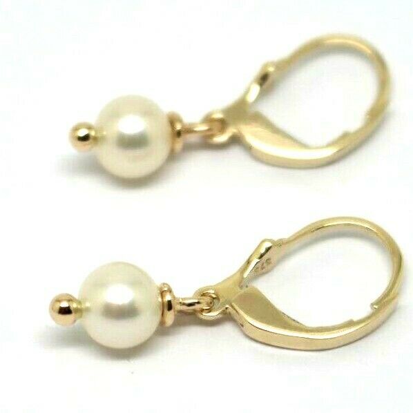 Kaedesigns 9ct 9k 375 Yellow, Rose or White Gold 6mm White Pearl Continental Clip Earrings