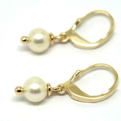 Kaedesigns 9ct 9k 375 Yellow, Rose or White Gold 6mm White Pearl Continental Clip Earrings