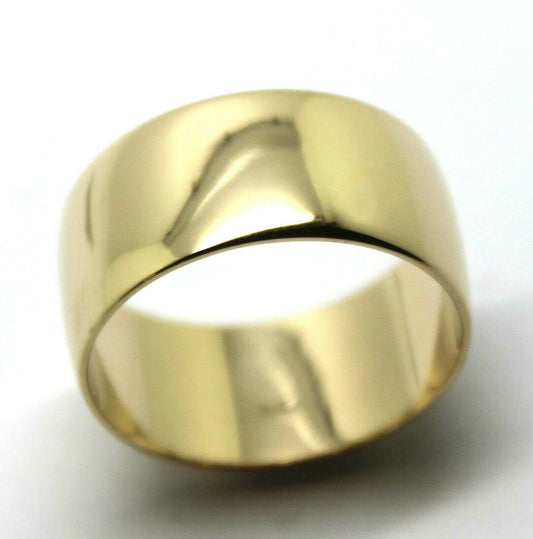 Genuine New Size W Genuine 9K 9ct Yellow, Rose or White Gold Full Solid 10mm Wide Band Ring