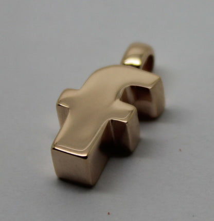 Kaedesigns, Genuine 375 9ct Yellow Or Rose Or White Gold 375 Initial Pendant F