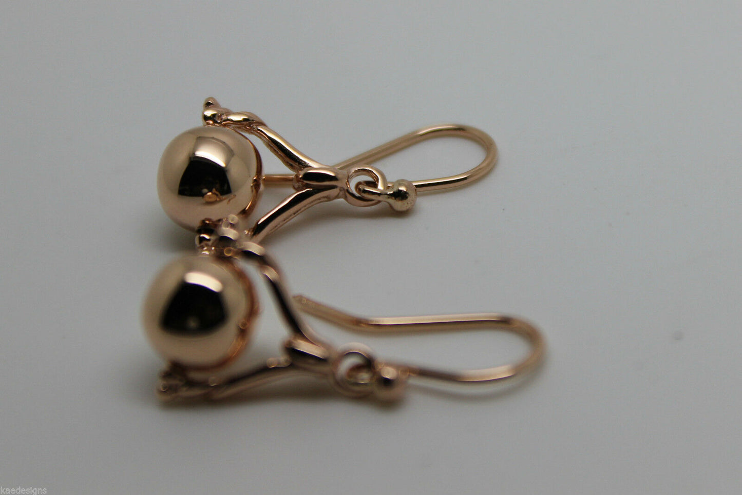 Genuine 9ct 9k 375 Yellow, Rose or White Gold Plain Ball Spinner Earrings