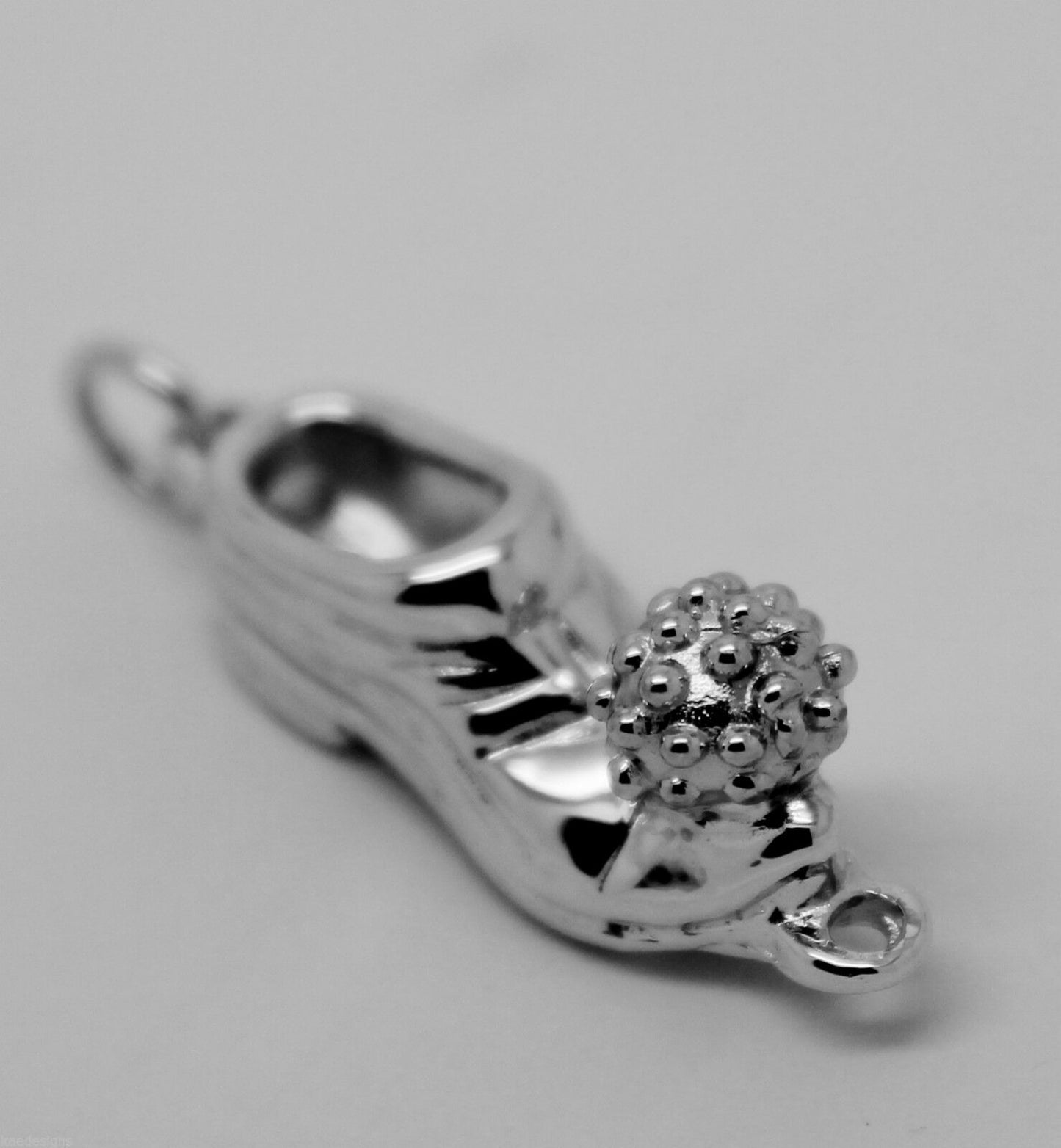 Kaedesigns Genuine Heavy 9ct New White Gold Solid Shoe Boot Pendant