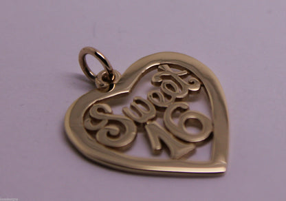 Kaedesigns Genuine 9ct Yellow or Rose or White Gold or Silver Sweet 16 Pendant