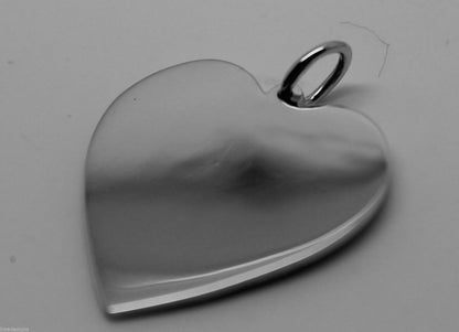 Genuine 375 9ct Yellow Or Rose Or White Gold Large Heart Shield Pendant