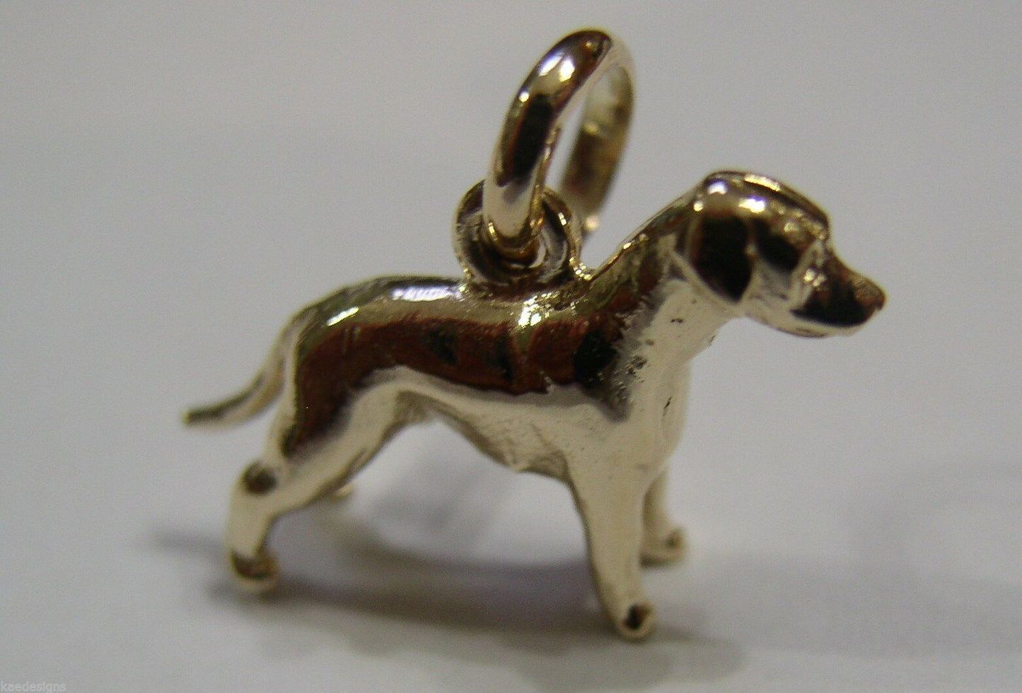 Kaedesigns, New 3D 9ct 375 Yellow, Rose Or White Gold Dog Charm / Pendant