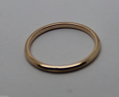 Genuine Solid 9ct 9k White Or Rose Or Yellow Gold 1.5mm Wedding Band Ring