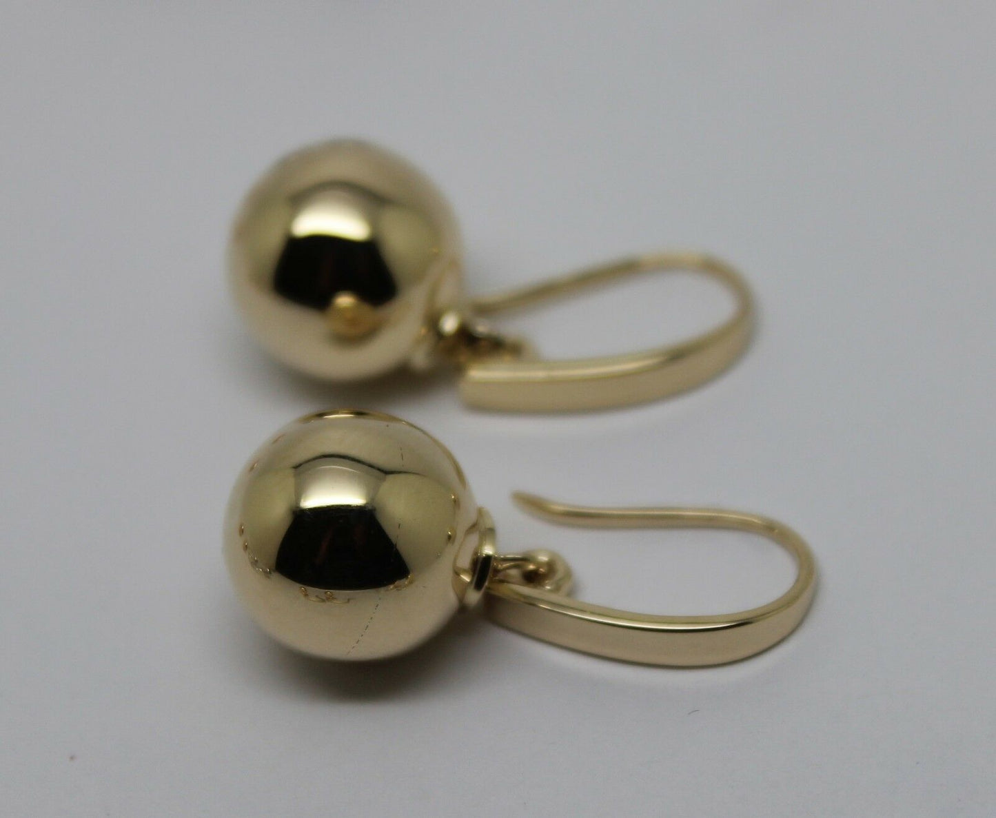 Kaedesigns New Genuine New 9ct Yellow, Rose or White Gold 12mm Ball Thick Hooks Earrings
