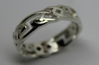 Genuine Size O 1/2 Sterling Silver 925 Celtic Weave Ring