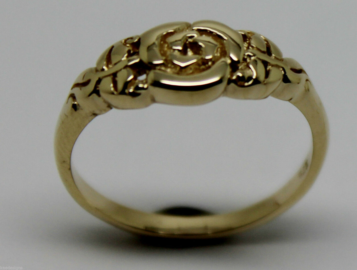 Genuine Solid 9ct White Or Rose Or Yellow Gold Flower Ring Choose Size F To K