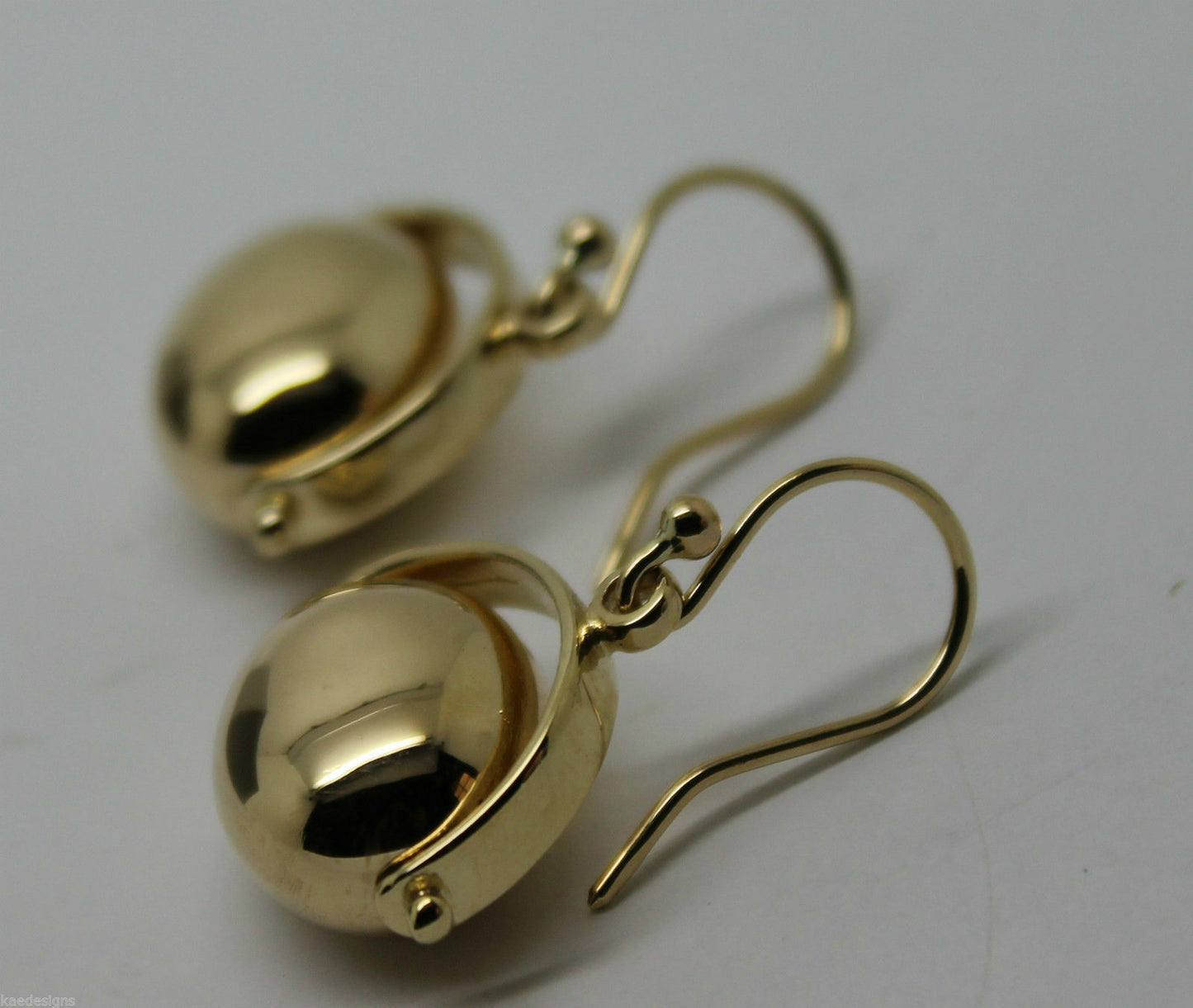 Genuine 9ct Yellow Or White Or Rose Gold 375 Heavy Large Oval Spinner Earrings