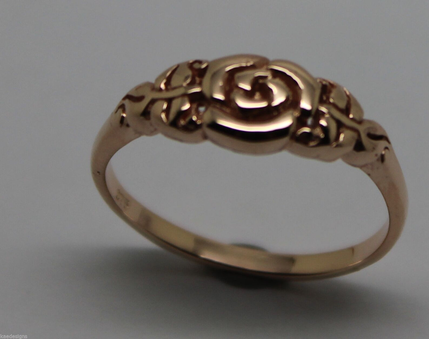 Genuine Solid 9ct White Or Rose Or Yellow Gold Flower Ring Choose Size F To K