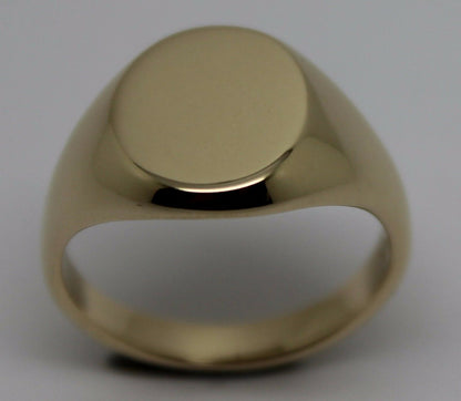 Kaedesigns Genuine 9kt 9ct Yellow, Rose or White Gold Full Solid Heavy Signet Ring 318 - Choose your size