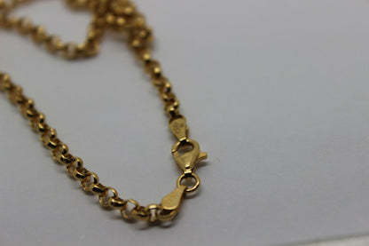 Genuine 9ct Yellow Gold Belcher Chain Necklace 55cm 11 grams