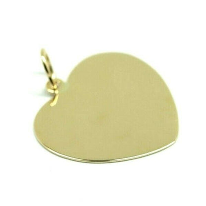 Solid Genuine 9ct 9k 375 Yellow, Rose or White Gold Large Heart Shield Disc Pendant