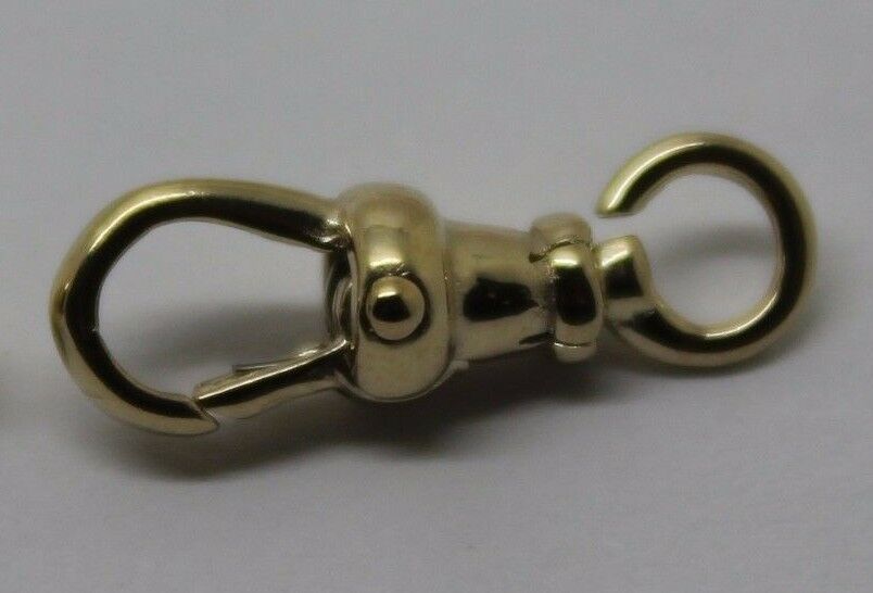 Genuine 9ct or 18ct Yellow or Rose Gold Albert Swivel Clasp 15mm Size