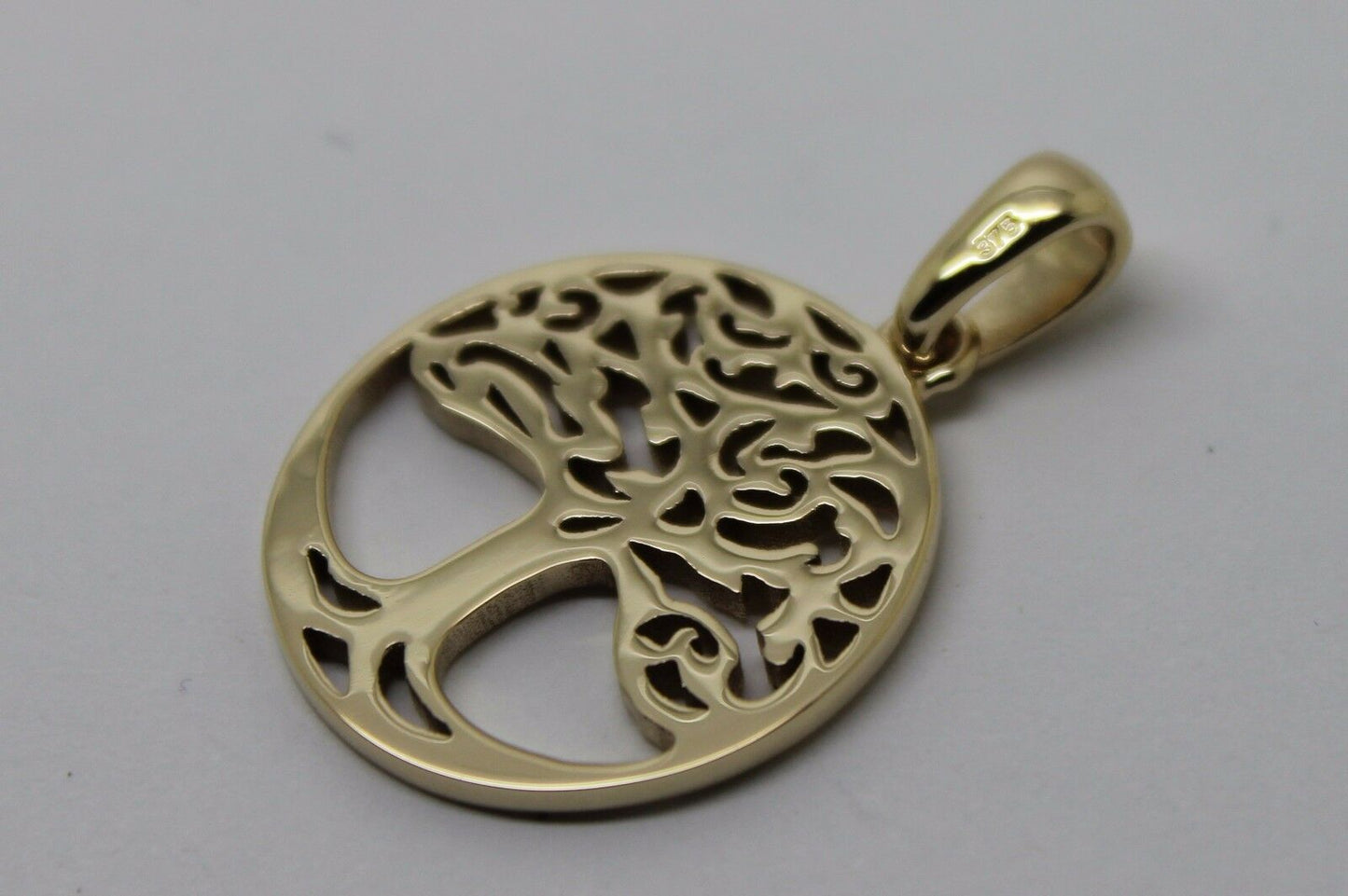 Kaedesigns Genuine 9ct Yellow, Rose or White Gold Oval Filigree Tree Of Life Pendant