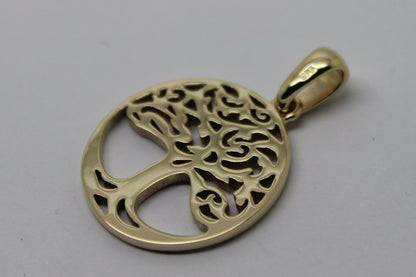 Kaedesigns Genuine 9ct Yellow, Rose or White Gold Oval Filigree Tree Of Life Pendant