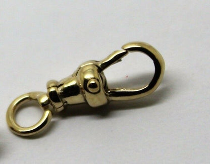 Genuine 9ct or 18ct Yellow or Rose Gold Albert Swivel Clasp 15mm Size