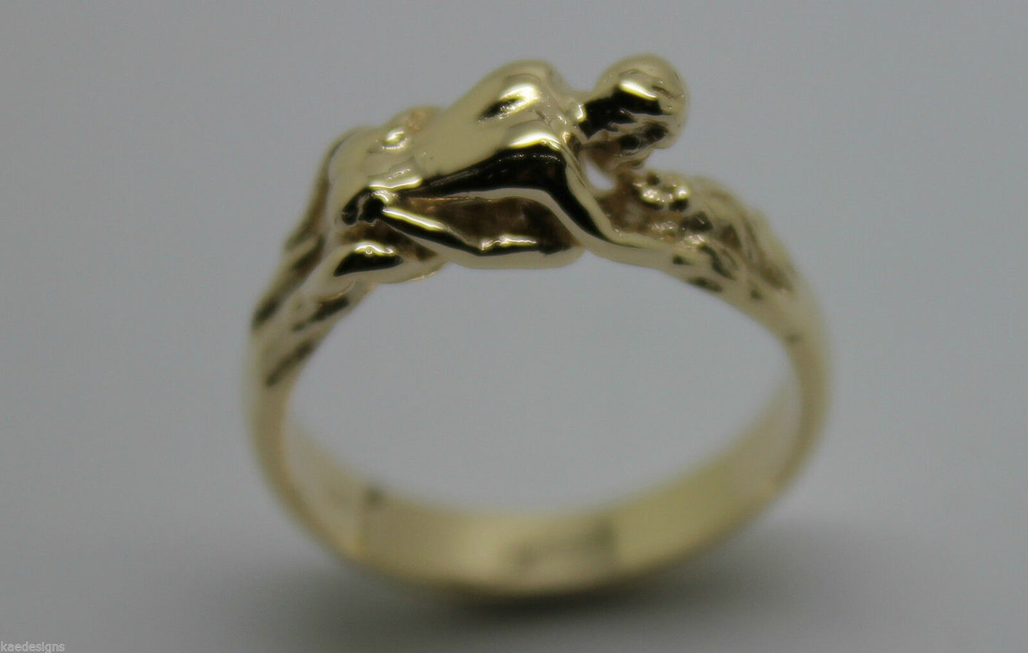 Genuine 9kt 9ct Solid Yellow, Rose or White Gold Making Love Ring  276