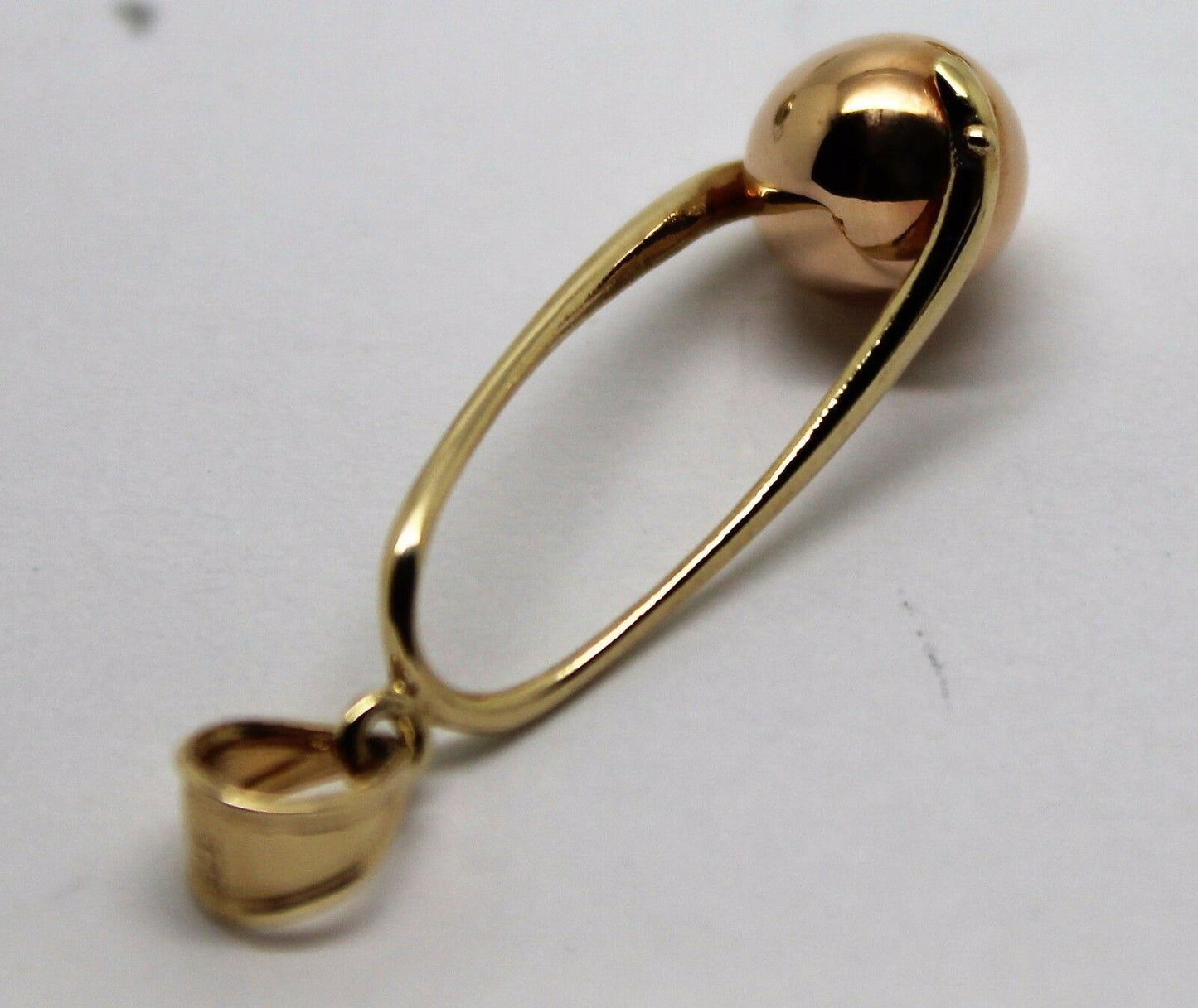 Kaedesigns Genuine 9ct 9k 375 Yellow & Rose Gold 8mm Ball Pendant