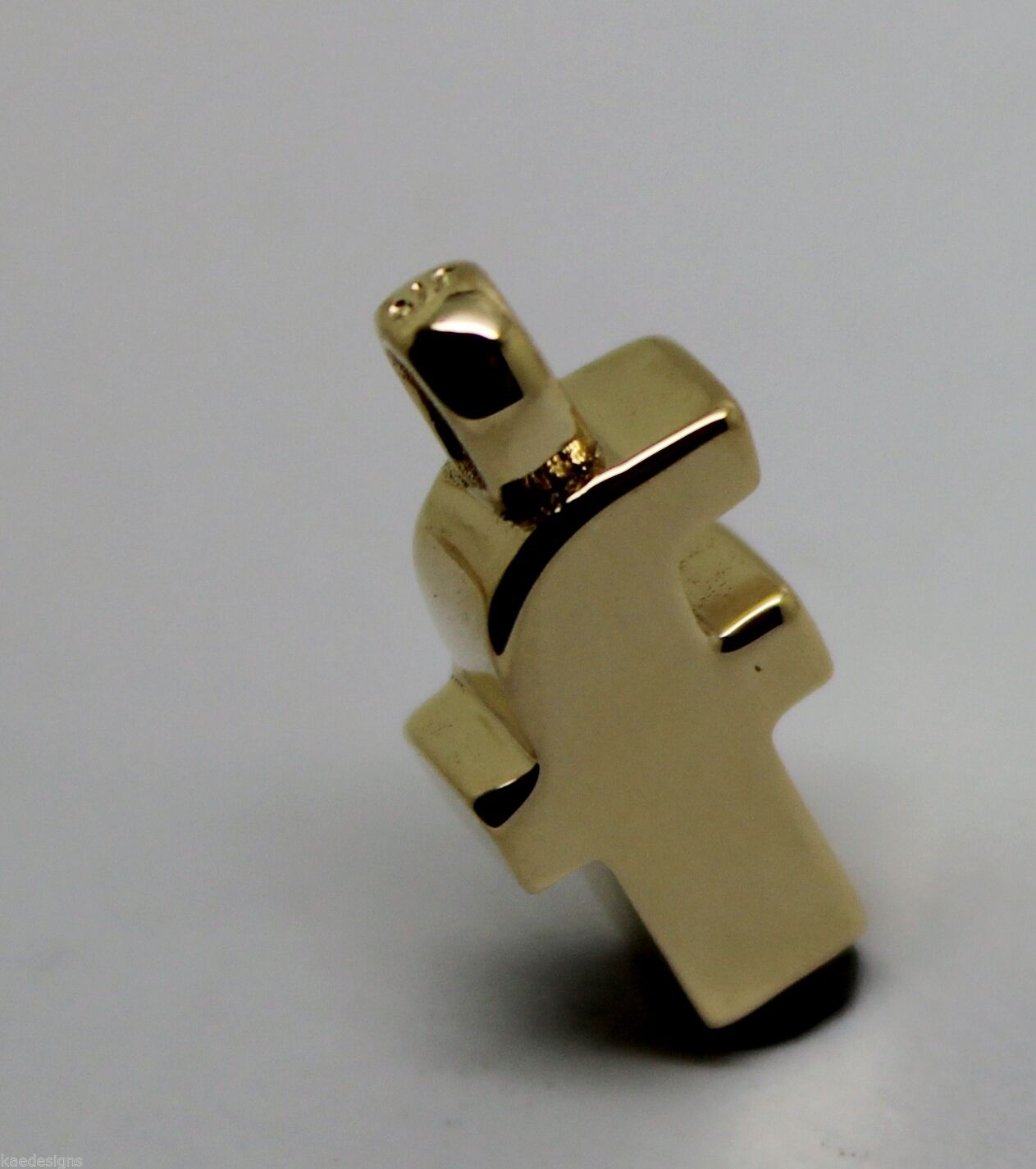 Kaedesigns, Genuine 375 9ct Yellow Or Rose Or White Gold 375 Initial Pendant F