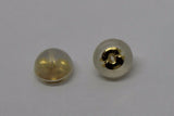 Genuine New 18ct Yellow Or White Gold Disc Silicone Butterfly Earring Backs