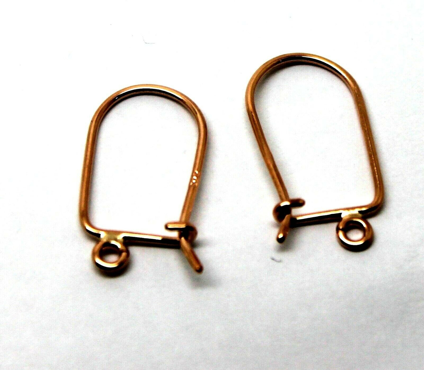Genuine New 9ct 9kt Yellow, Rose or White Gold 20mm X 11mm Hooks