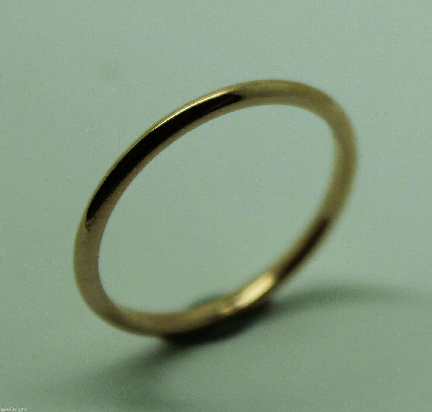 Genuine Solid 9ct 9k White Or Rose Or Yellow Gold 1.5mm Wedding Band Ring