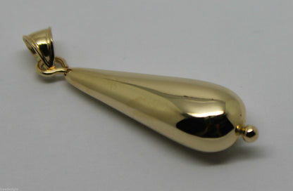Kaedesigns Genuine 9ct 9k Yellow, Rose or White Gold Long Teardrop Pendant
