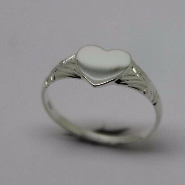 Kaedesigns New Solid New Sterling Silver Heart Signet Ring Size M