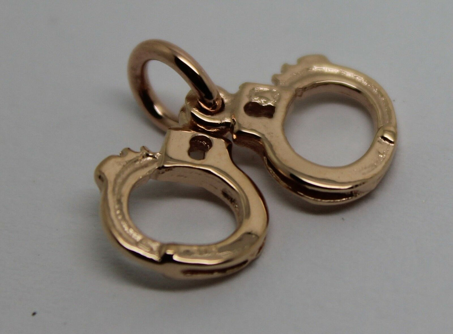 Kaedesigns, 9ct 9k Yellow or Rose or White Gold 375 Handcuffs Charm Or Pendant