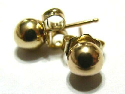Kaedesigns Genuine 18ct 18k 750 Yellow Gold 3mm, 4mm, 5mm, 6mm or 8mm Stud Ball Earrings