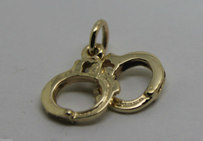 Kaedesigns, 9ct 9k Yellow or Rose or White Gold 375 Handcuffs Charm Or Pendant