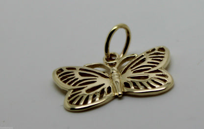 Kaedesigns, Genuine New 9ct 9kt Yellow, Rose Or White Gold Filigree Butterfly Pendant 342