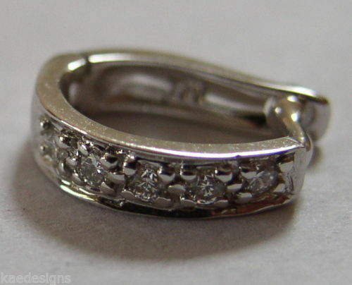 Genuine 18ct White Or Yellow Gold 750 Diamond 10mm Enhancer Bail Clasp
