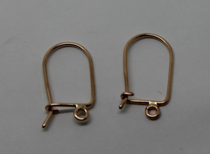 Genuine New 9ct 9kt Yellow, Rose or White Gold 20mm X 11mm Hooks