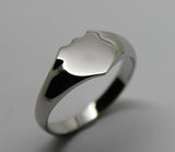 Genuine Heavy 375 Solid 9ct 9k White Or Rose Or Yellow Gold Shield Signet Ring