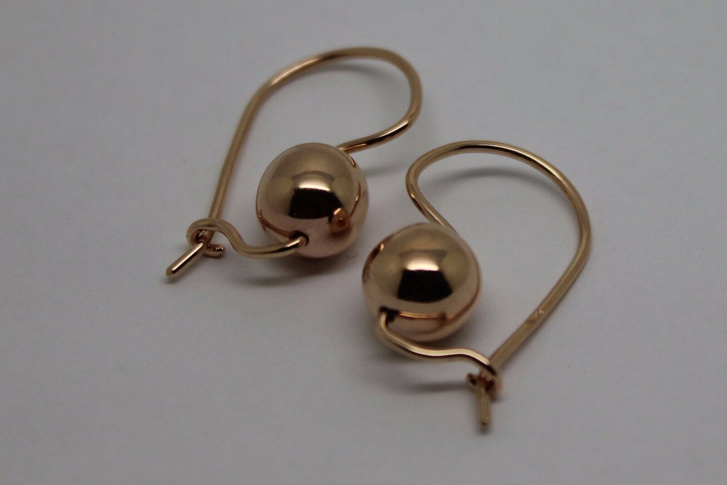 Kaedesigns Genuine 9ct 9k 375 Yellow, Rose or White Gold 8mm Plain Ball Drop Earrings