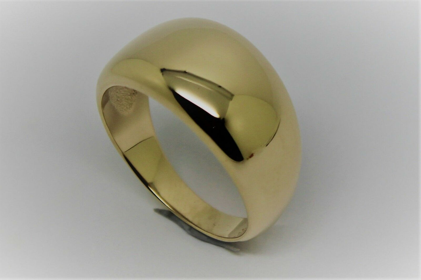 Genuine Solid 9ct White Or Rose Or Yellow Gold High 10mm Dome Ring Your Size