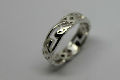 Genuine Size O 1/2 Sterling Silver 925 Celtic Weave Ring