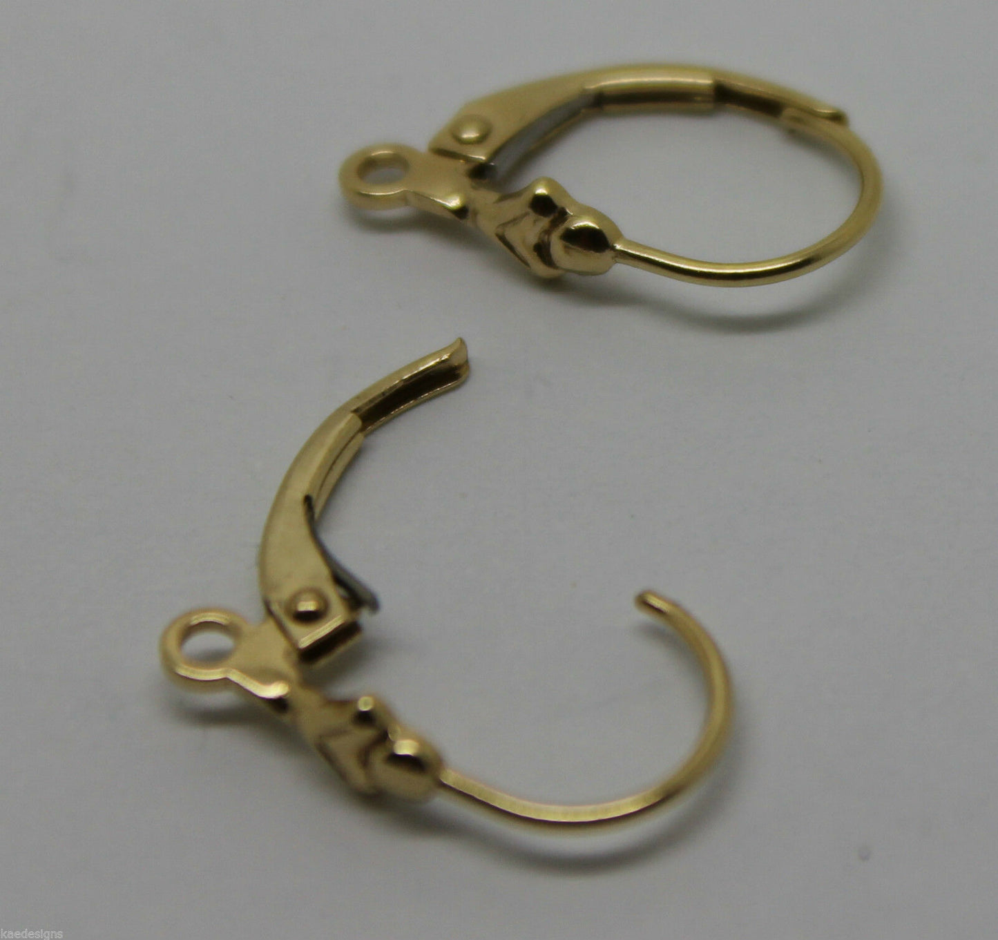 Kaedesigns New Genuine 9ct 9k Yellow, Rose or White Gold 15mm Fancy Continental Hooks