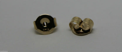 Genuine 9ct Yellow or Rose or White Gold or Sterling Silver Earring Medium butterfly backs 207