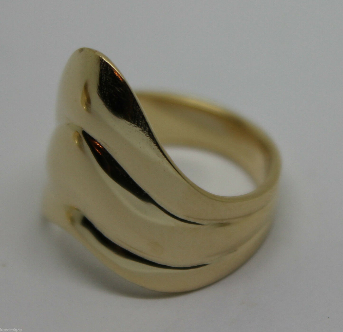 Genuine 9ct 375 Solid Rose Or Yellow Or White Gold Wide Pointy Ring In Your Size